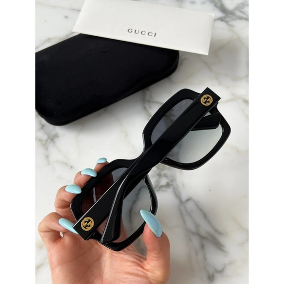 SALE! NEW GUCCI GG1337S Black Square Sunglasses - Picture 4 of 9